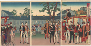 Illustration of the [Emperor at the] National Diet Building